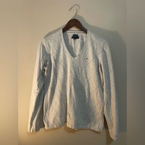 Tommy Hilfiger Light Gray V-Neck Sweater